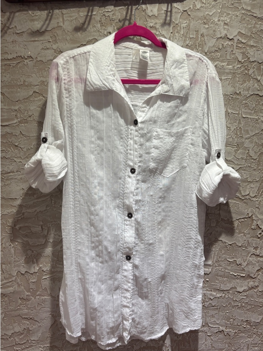 Lightweight White Button-Front Women’s Shirt